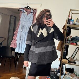 LINE Black and Gray Wool Blend jacked